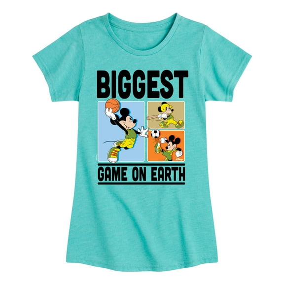 Disney - Biggest Game On Earth - Toddler & Youth Girls Short Sleeve Graphic T-Shirt