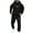 Black, variant on Men's Hooded Sweatshirt And Jogger Set Casual Pullover Tracksuit With Letter Print For Daily Wear Gym Running Street Outfit Suits for Men Wool