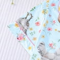 thumbnail image 6 of Fewfanhot Women's Floral Print Satin Pajama Set, Short Sleeve Button Down Top with Shorts, Soft Loungewear for Women Sleepwear, S-2XL, 6 of 9