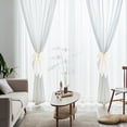 thumbnail image 5 of 1 Pack Beige Curtain Tiebacks, Neutral Bow Curtain Ties with Clips, Decorative Sheer Curtain Holdbacks, Farmhouse Curtain Tie Backs for Bedroom Living Room Minimalist Home Decor(Beige), 5 of 5