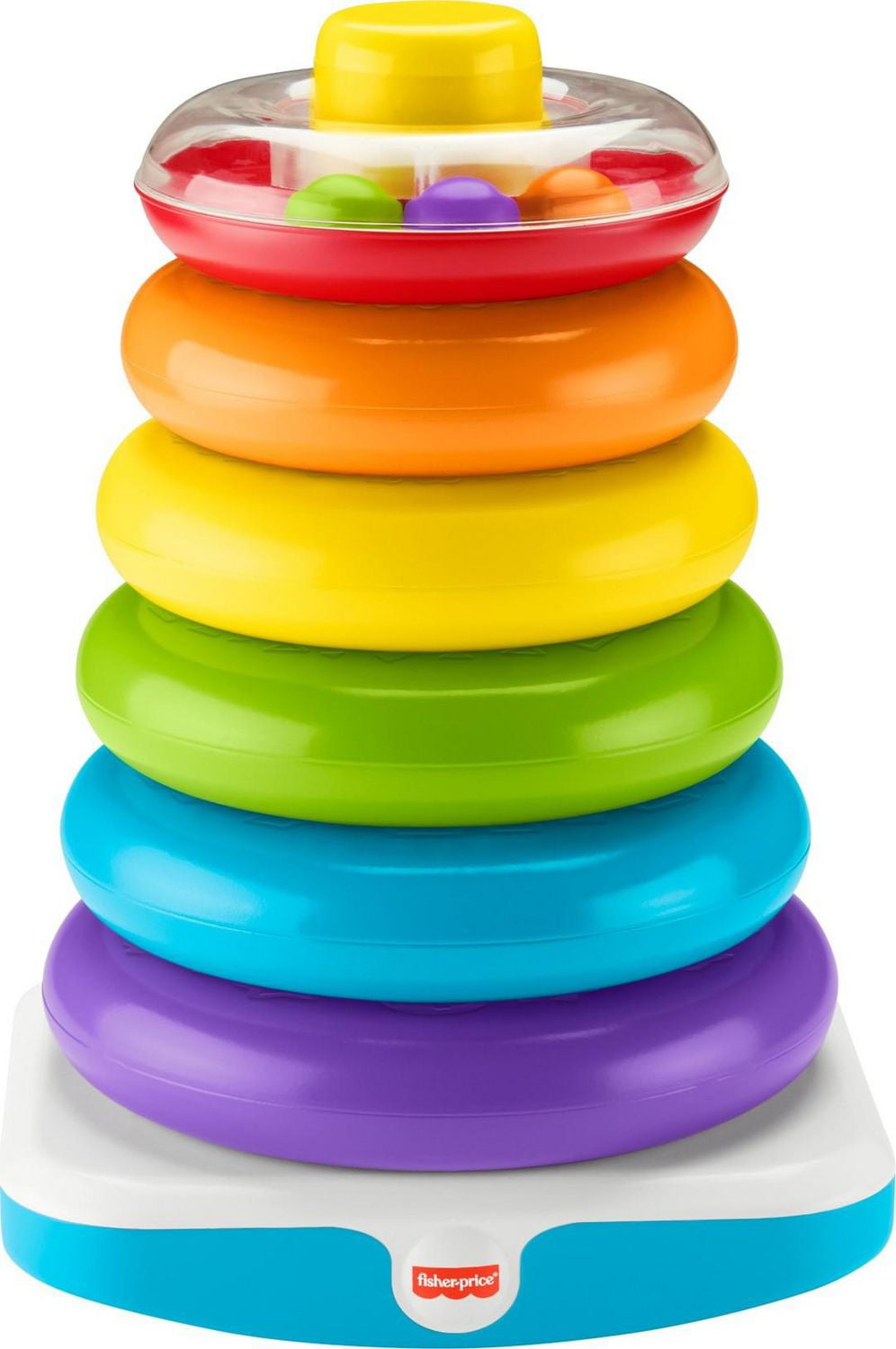 Tour Empilable Arc-en-ciel Bébé 9 Niveaux - Jouet D'éveil, Motricité Fine, Couleurs Vives, 28,5 Cm