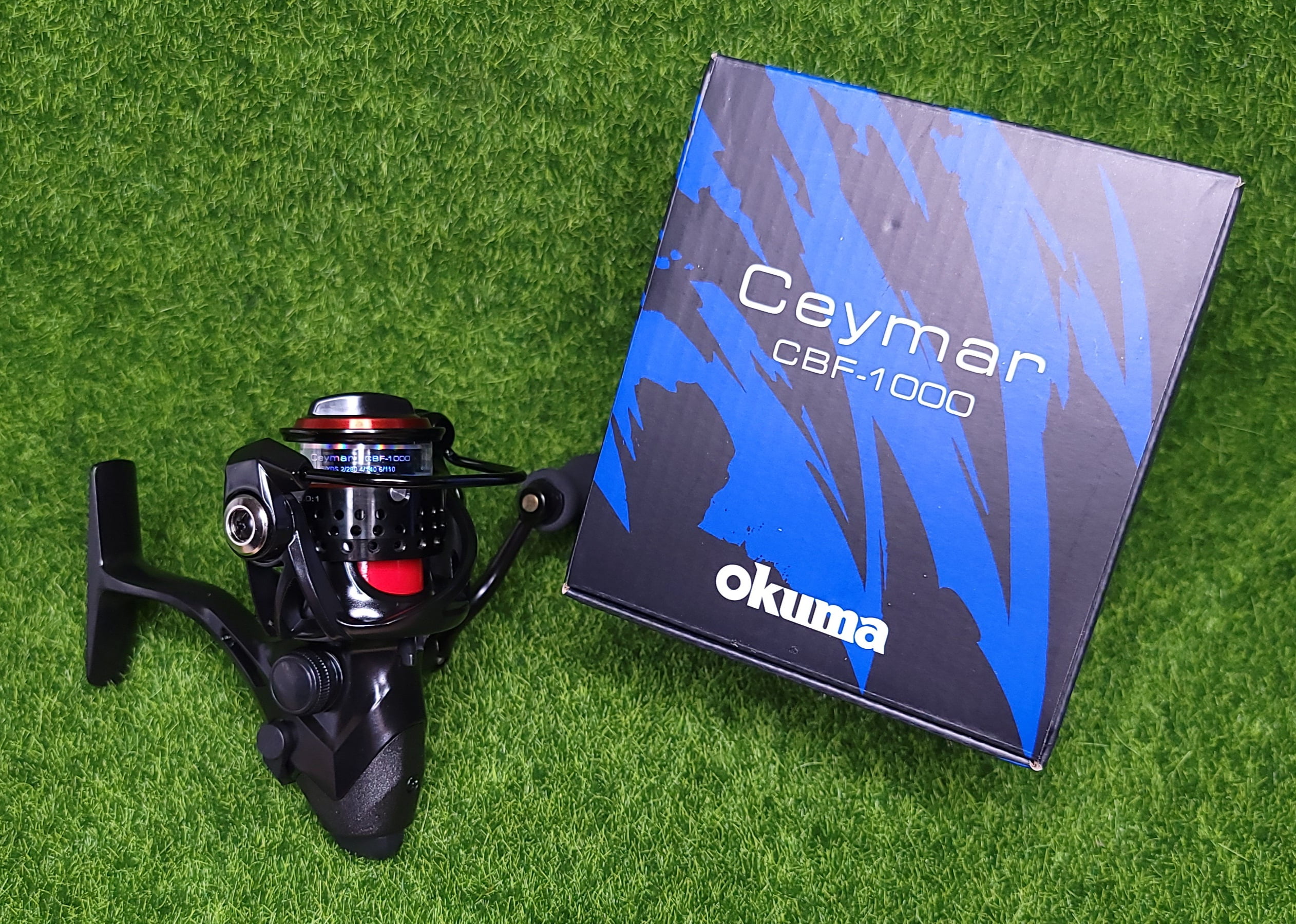 Okuma Ceymar Baitfeeder 5.0:1 Left/Right Hand Spinning Fishing Reel ...