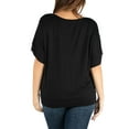 thumbnail image 2 of 24seven Comfort Apparel Plus Size Short Sleeve Loose Fitting Dolman Top, 2 of 4