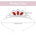thumbnail image 2 of Princess Tiara Silver Crystal Tiara Crown Rhinestone Princess Crown Silver Parties Prom Headdresses, 2 of 3