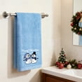 thumbnail image 7 of Funny Christmas Snowman Hand Towels for Bathroom Kitchen- 100% Cotton Soft Absorbent Winter Holiday Bath Towels Cute Decor - Fun Novelty Christmas Xmas Secret Santa Gifts for Women Mom -Set of 2,Blue, 7 of 7