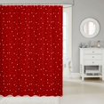 thumbnail image 2 of Manfei Modern Stars Polka Dot Shower Curtain 72Wx72L,Galaxy Theme Bathroom Curtain,Red White, 2 of 5