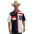 thumbnail image 2 of Roper Western Shirt Mens S/S USA Embroidery Blue 03-002-0185-0304 BU, 2 of 2