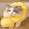 thumbnail image 7 of Donut ConeforDogs, Soft CollarforDogs, Sunflower Pet Cone, 14inNeck, Plush Construction, ConeforDogs, Licking Chewing Block, Yellow, 1 Pc, 7 of 7