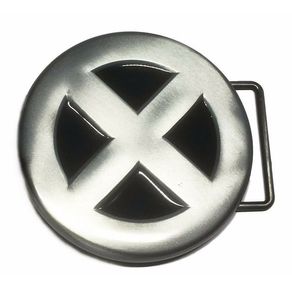 X-Men Logo Silvertone Metal Belt Buckle