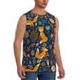 thumbnail image 2 of Disketp Colorful Fox Sleeveless Tshirts For Men, Muscle Shirts For Men Dry Fit Tank Top-Xx-Large, 2 of 8