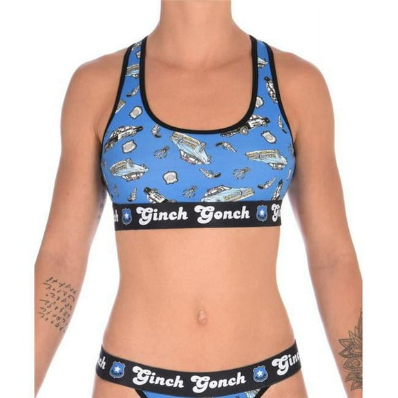 Ginch Gonch W706232-XL Womens Sports Bra, Blue - Extra Large