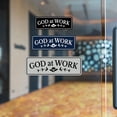 thumbnail image 4 of Signs ByLITA Standard God At Work Door or Wall Sign Easy Installation | Durable Construction | Religious Greetings | Sunday School Welcome Signs | Church | Faith Sign (Black /Gold) - Small, 4 of 9
