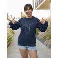 thumbnail image 2 of Sculpture W Stars And Galaxy Sweatshirt Women -Image by Shutterstock, Female 3X-Large, 2 of 4