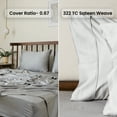 thumbnail image 4 of Weddingly Certified 100% Tencel Lyocell Sheets|4 piece set|Sateen Weave|True Carbon Zero|Gentle to skin|Genuity tags included|Natural sheen|Body temp regulation|Austrian Eucalyptus(Full,Light Gray), 4 of 5