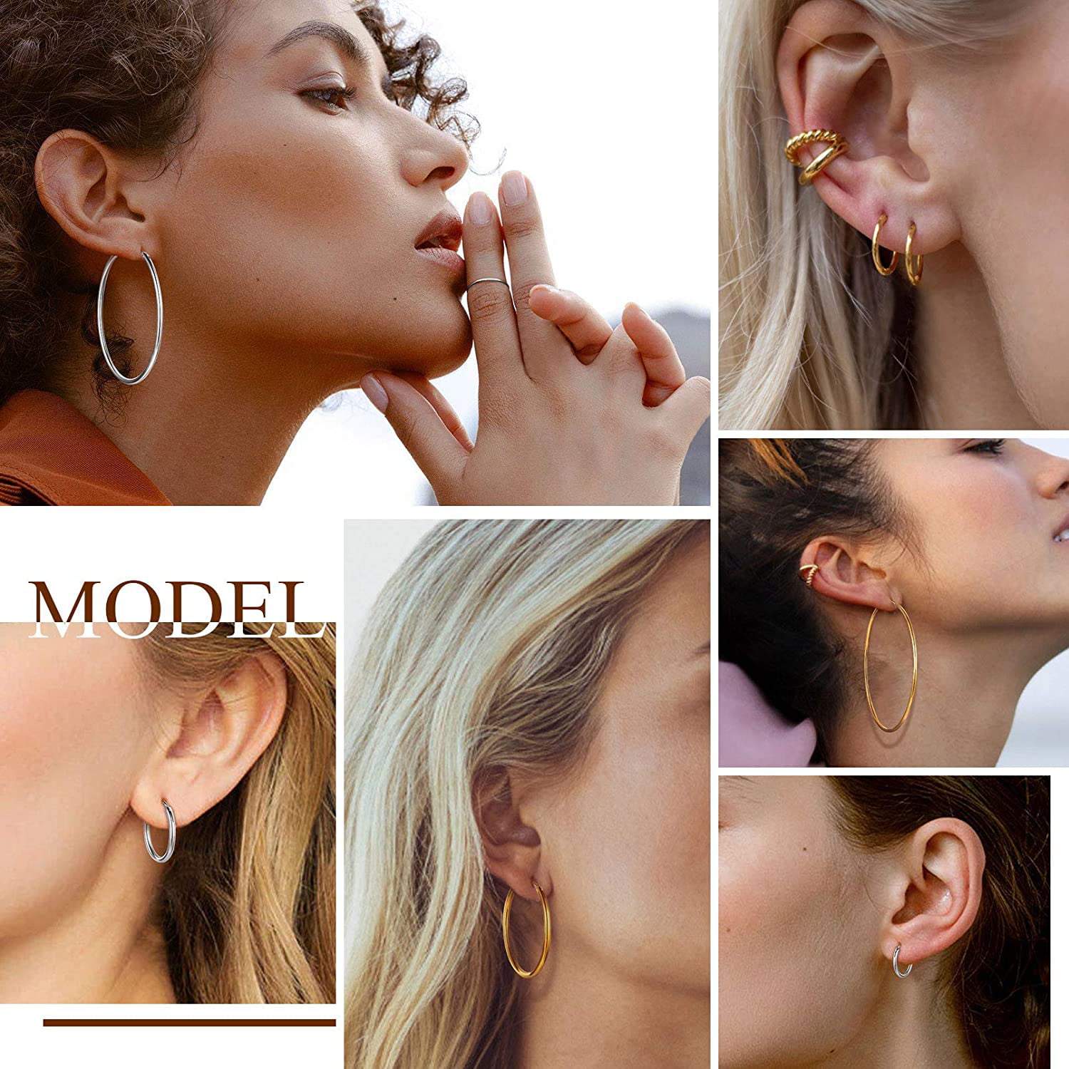 The Edgy Silver Earrings - buy latest hoop Earrings designs online at best  price — KO Jewellery