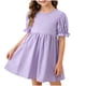 thumbnail image 1 of Vestido de Verano Largo Princesa Plisada de las Niñas Vestido de Color Sólido con Estilo de Moda de Manga Larga para la Fiesta Diaria Informal, 1 of 8