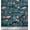 Dark Teal Blue, variant on Soimoi Cotton Duck Fabric Floral & Check Print Fabric by the Yard 42 Inch Wide