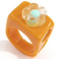 thumbnail image 1 of Anneau de Bague Empilable en Forme de Doigt de Mode de Fleur de Résine pour Femmes, 1 of 10