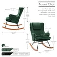 thumbnail image 5 of Porthos Home Dax Rocking Accent Chair, Velvet, Rubber Wood and Steel Legs, 5 of 6