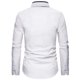 thumbnail image 1 of Camisas De Vestir Para Hombre Camisa con cuello vuelto Blusa informal Color largo Sólido Manga delgada Camisas para hombres (White, XXL), 1 of 3
