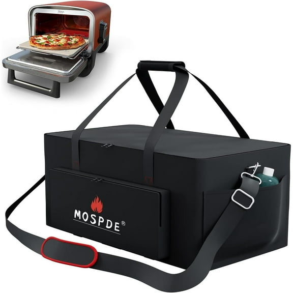 MOSPDE Pizza Oven Carry Bag Fits for Ninja OO101 Woodfire 8-in-1 Outdoor Oven, Fits Ninja Woodfire BBQ Smoker Outdoor Pizza Oven Travel-600D Heavy Duty Weather Resistant Carrying Bag