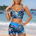 thumbnail image 5 of MuXiKeJi Clothes Three Piece Swimsuit for Women High Waist Tankini with Boyshorts Tummy Control Bathing Suits Summer Swimwear 2026, 5 of 8