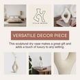 thumbnail image 3 of Open Box Villa Moda Emile Abstract Organic Decorative Modern Vase, White, 3 of 7