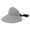 Grey, variant on Women Straw Sun Visor Hat Wide Brim Summer UV Protection Beach Cap Foldable Packale Korean Style