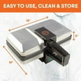 thumbnail image 3 of MasterChef Pizzelle Maker- Nonstick Electric Cookie Baker Press, Make Two Homemade 5-Inch Italian Waffle Treats at Once- Breakfast Dessert Iron or Gift for Her- Includes Recipe Guide, 3 of 5