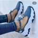 thumbnail image 4 of Zapatos Individuales De Las Mujeres 2022 Otoño Nuevo Color Suela Gruesa Contraste Gamuza Hebilla Lazo Europea Y Americana Casual Solo, 4 of 4