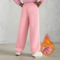 thumbnail image 7 of Boys Girls Fall Winter Fuzzy Fleece Pajama Pants Elastic Waist Wide Leg Baggy Sweatpants Thermal Fuzzy Pants, 7 of 7