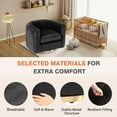 thumbnail image 5 of EDX Swivel Accent Chair, Reclining Velvet Barrel Chair, 5 of 6