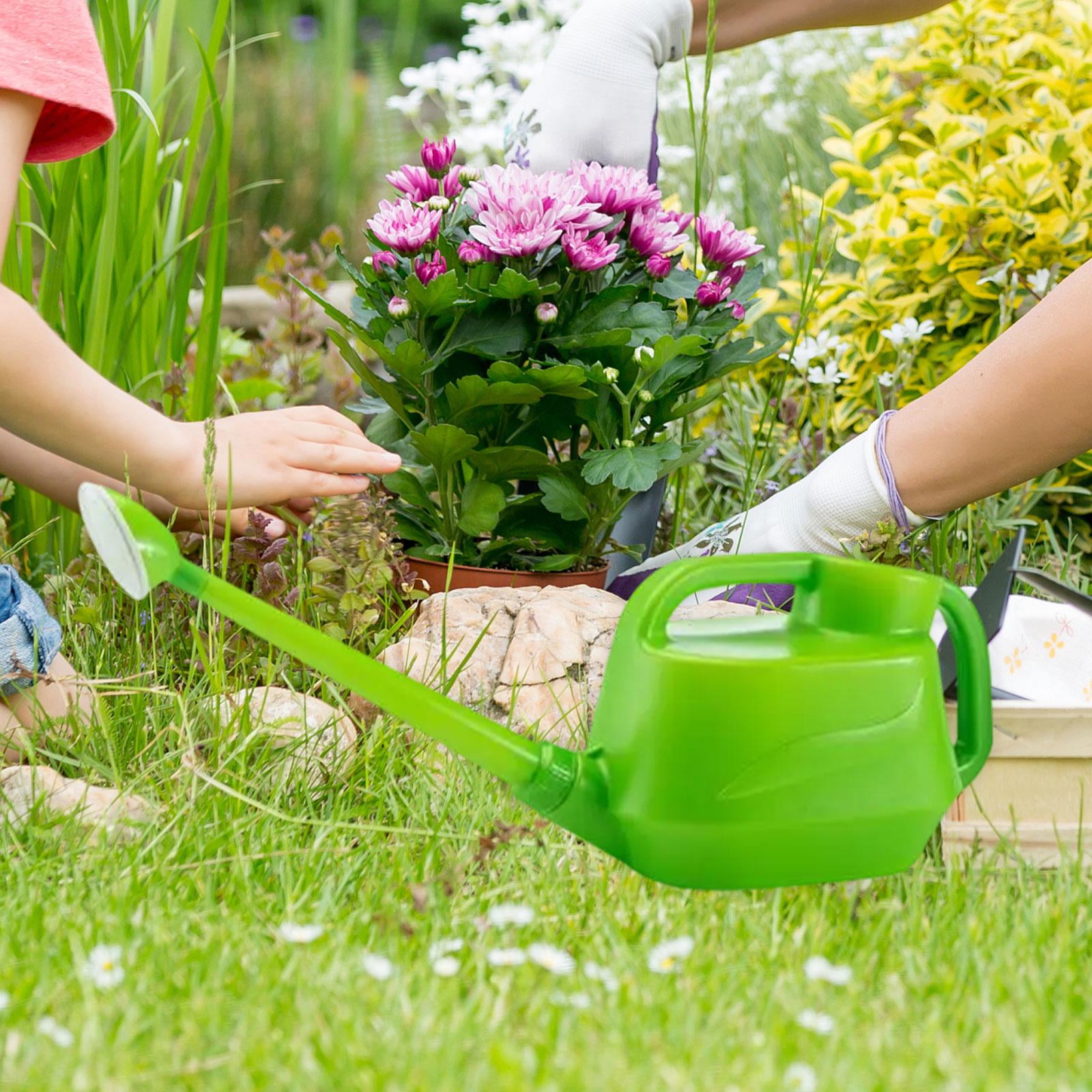MAGIDEAL Long Spout Watering Can 4.5L/6L - Detachable Sprinkler Head for Indoor/Outdoor Plants 6L Green
