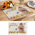 thumbnail image 6 of Spring Groundhog Placemats Set of 4 Watercolor Sunflower Botanical Rustic Place Mats Indoor Wipeable Table Mats Washable Cloth Dining Table Placemats for Kitchen Holiday Party Home Decor 13x19 Inch, 6 of 9