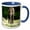 Blue/White, variant on 3drose, Enormous Elephant Wandering Around on a Warm Florida Day, 11oz Mug