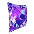 thumbnail image 2 of Fotbe Swirl Print Blue Purple1 Pattern Velvet Decorative Throw Pillow Covers with Elegant Piping, Soft Plush Cushion Cover for Sofa, Bed, Car, Office-18"x18", 2 of 8