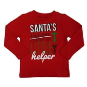 Infant Boys Red Santa's Little Helper Long Sleeve T-Shirt 12m