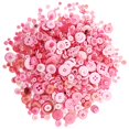 thumbnail image 4 of Botones rosas para manualidades Qovydx, 600 unidades, varios tamaños, de 0,7 a 3 cm, 4 of 5