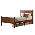 thumbnail image 5 of MODERNLUXE Twin Size Platform Bed with Headboard & Footboard,Solid Wood Bed Frame with Under Bed Storage for Teens Adults Guests, Easy Assembly, Dark Walnut, 5 of 8