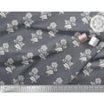 thumbnail image 3 of Soimoi Polyester Crepe Fabric Leaves & Floral Block Decor Fabric Printed Yard 52 Inch Wide, 3 of 3