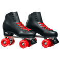Epic Classic Black and Red Quad Roller Skates Package