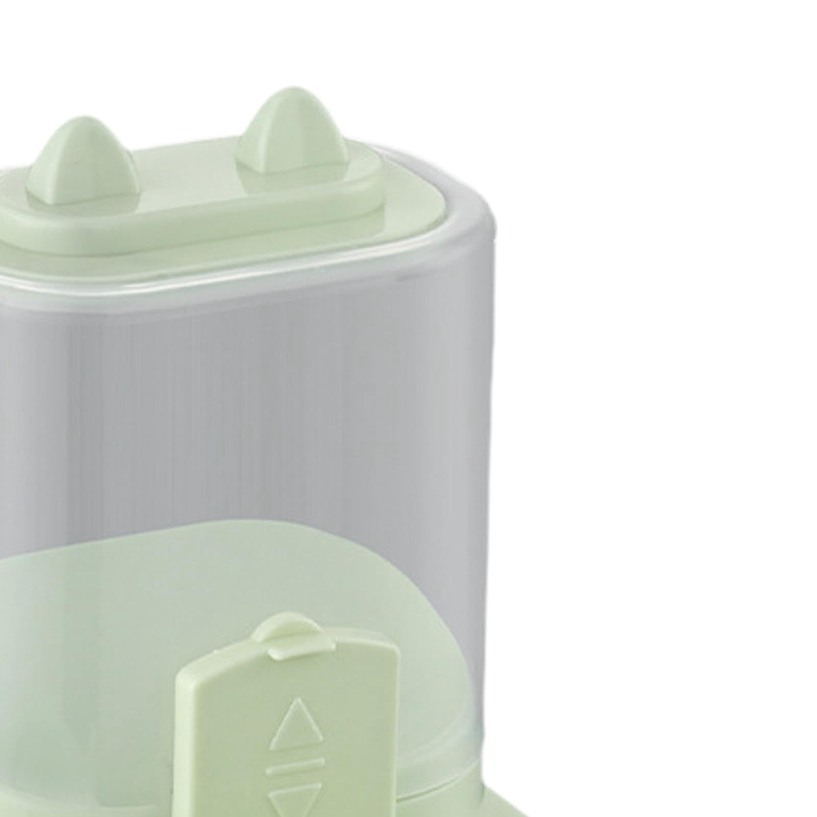 1PC Automatic Pet Feeding Station with Dual Bowls, Green Color, No Spill Design for Cats and Dogs, Indoor Use