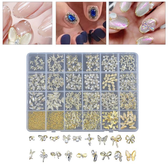 AB Crystal Acrílico Cristal Piedras De Uñas 3D shamjiam Multi Formas
