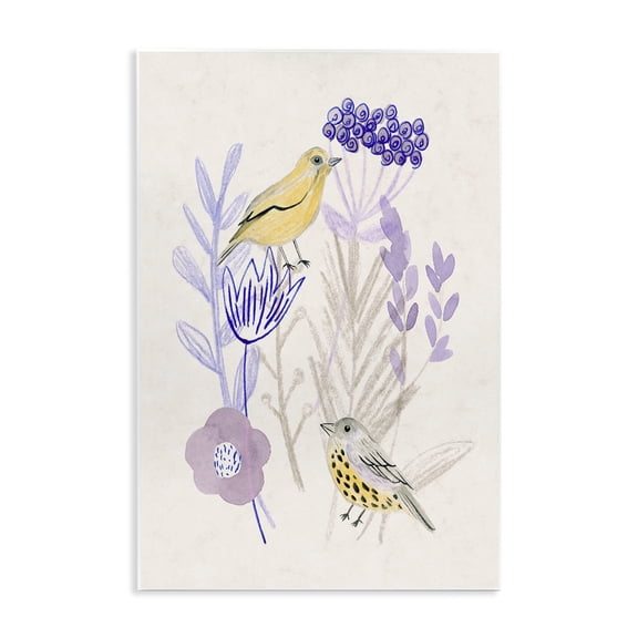 Stupell Industries Bohemian Birds with Plant Sprigs Wall Plaque Art, 13 x 19, by Melissa Wang