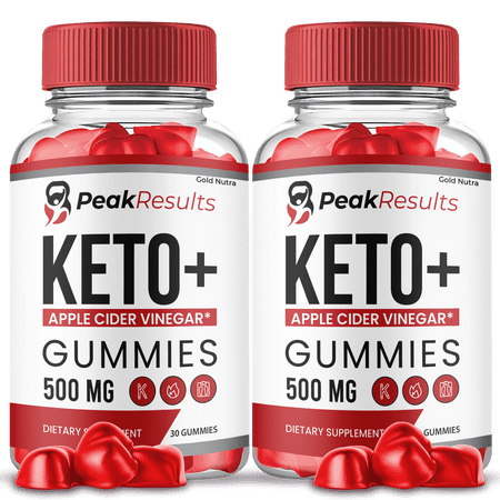 (2 Pack) Peak Results Keto ACV Gummies, Peak Results Keto with Apple Cider Vinegar, Max Strength Supplement for Men and Women
