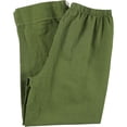 thumbnail image 2 of HC Collection Pantalones cortos casuales con dobladillo doblado para mujer, verde, mediano, 2 of 2