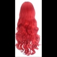 thumbnail image 3 of Peluca de disfraz roja de cobre rizada larga, pelucas de sirena rojas de 80 cm para niñas, peluca roja con ondas rizadas, clips para disfraz de Halloween, 3 of 5