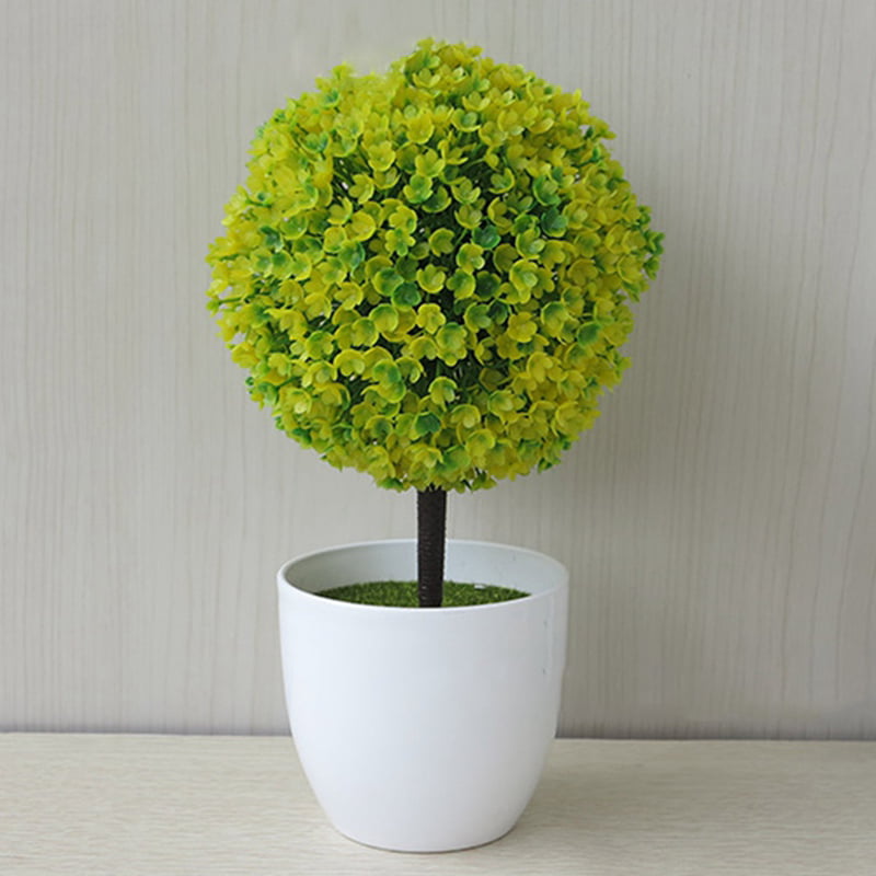 Decorative Artificial Outdoor Ball Plant Tree Pot Multi Colour Sakura Snowball