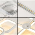 thumbnail image 3 of ADISUN LED Ceiling Lights Modern Flush Mount Light Fixtures Square Ceiling Lamp Lighting for Bedroom Kitchen Office Hallway Corridor Aisle Living Room Warm White Light, White, 3 of 6