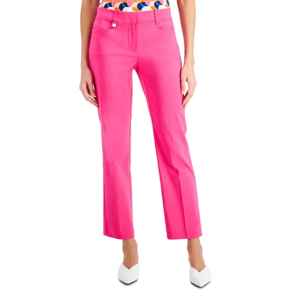JM Collection Straight Leg Pants Fuchsia Purple 16S